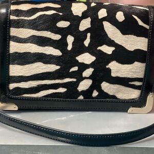 Ann Taylor Black and White Zebra Print Women's Bag - NWT